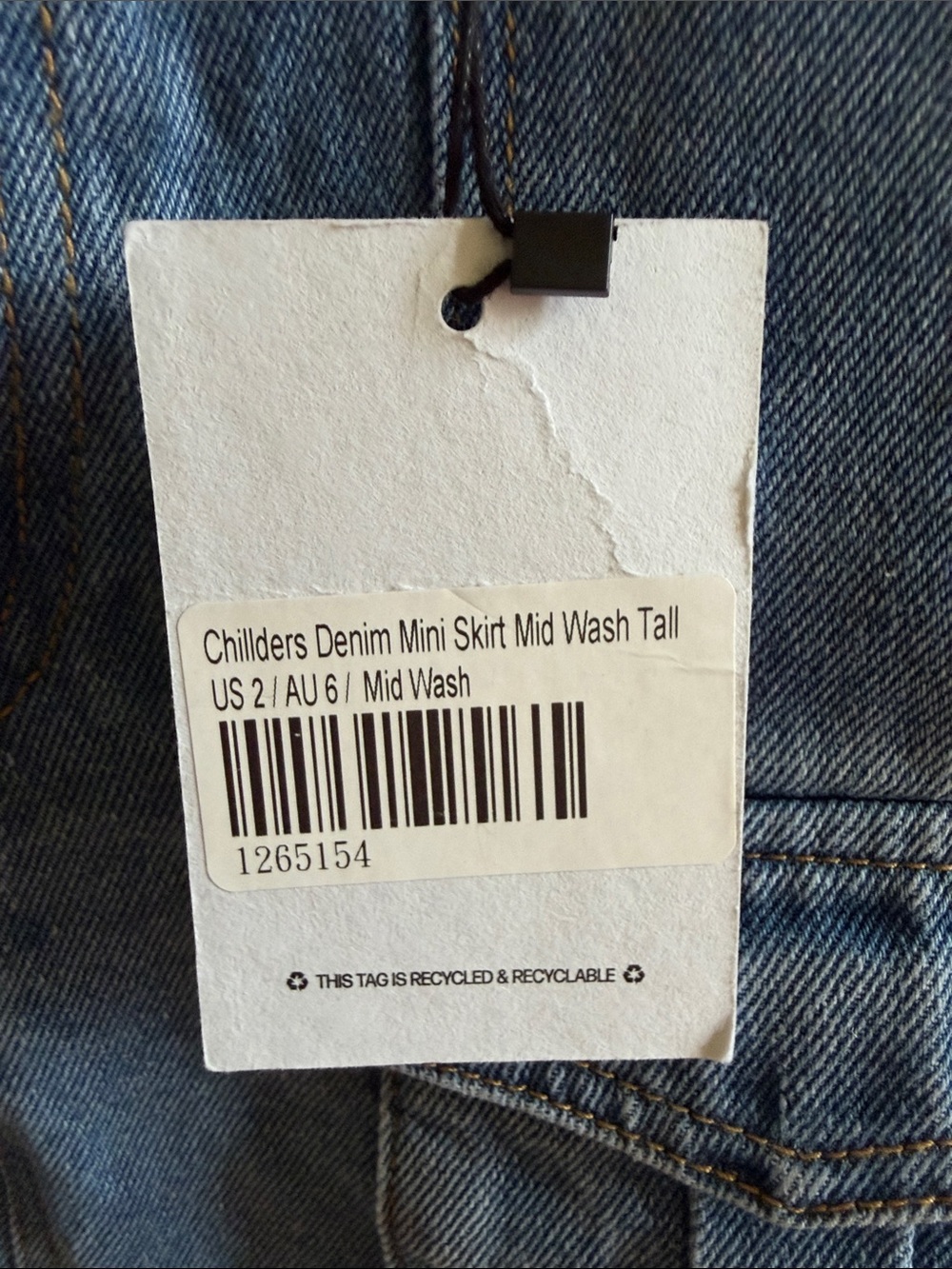 NWT Princess Polly Tall denim mini skirt - Picture 3 of 6